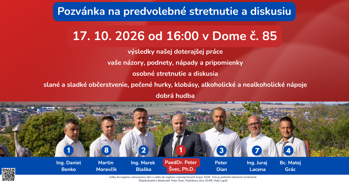 Pozvánka na spoločné predvolebné stretnutie a diskusiu
